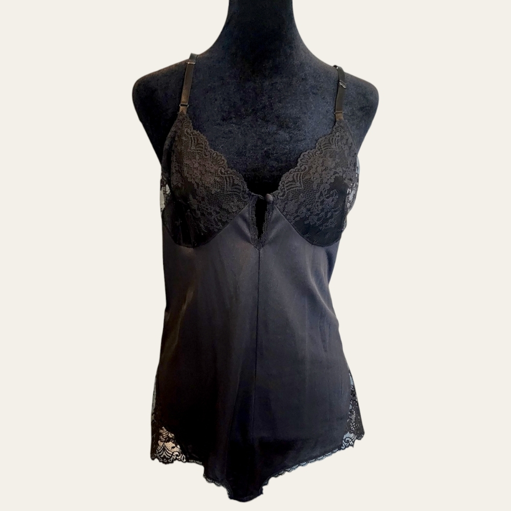 🖤Vintage 80s Black Teddy